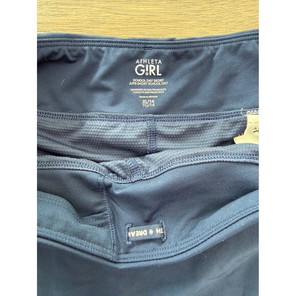 Athleta Girl School Athletic Skort Navy Blue XL 14 Active Skirt - Picture 5 of 9
